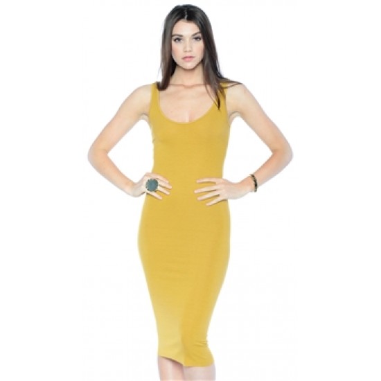 Enza Costa Saffron Tank Ribbed Dress